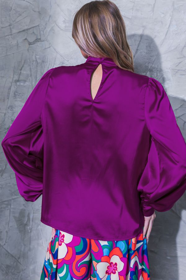 Twisted Satin Blouse Top