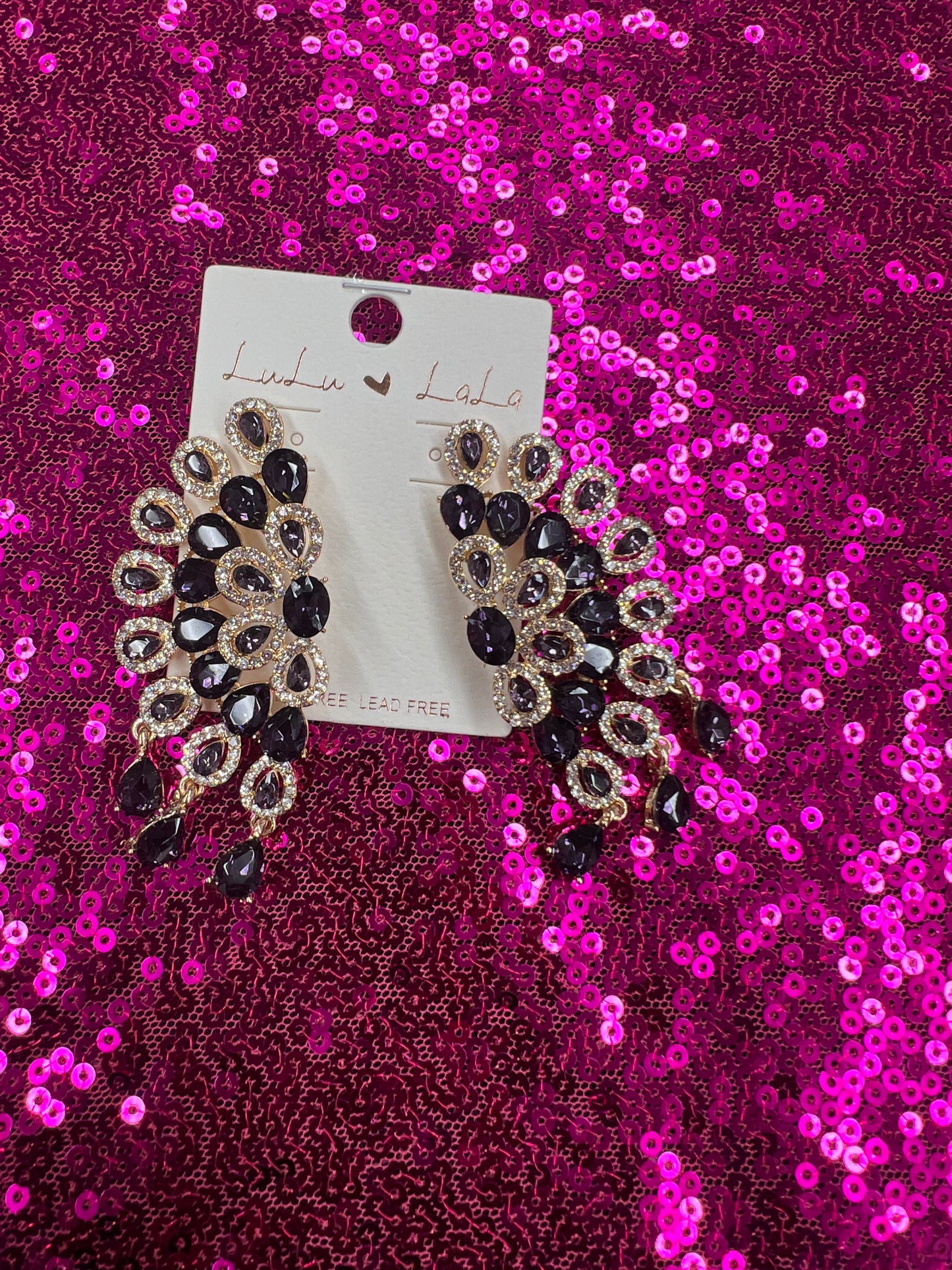 The Purple Peacock Earrings
