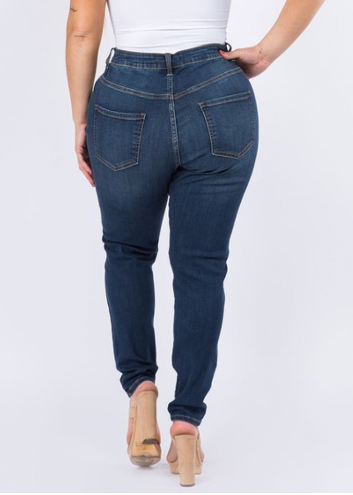 Plus Curvy Destroyed Jeans