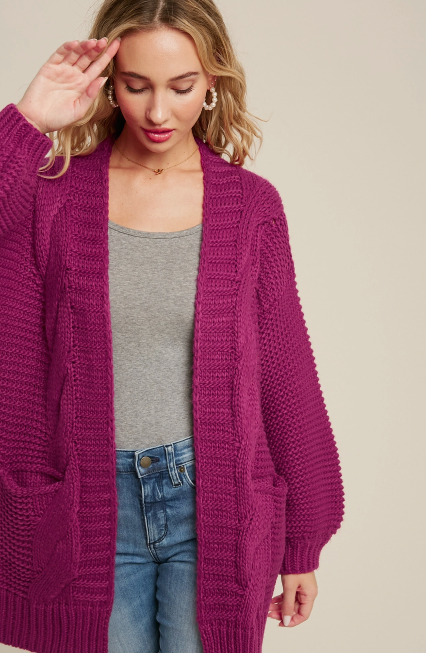 Chunky Lantern Cardigan
