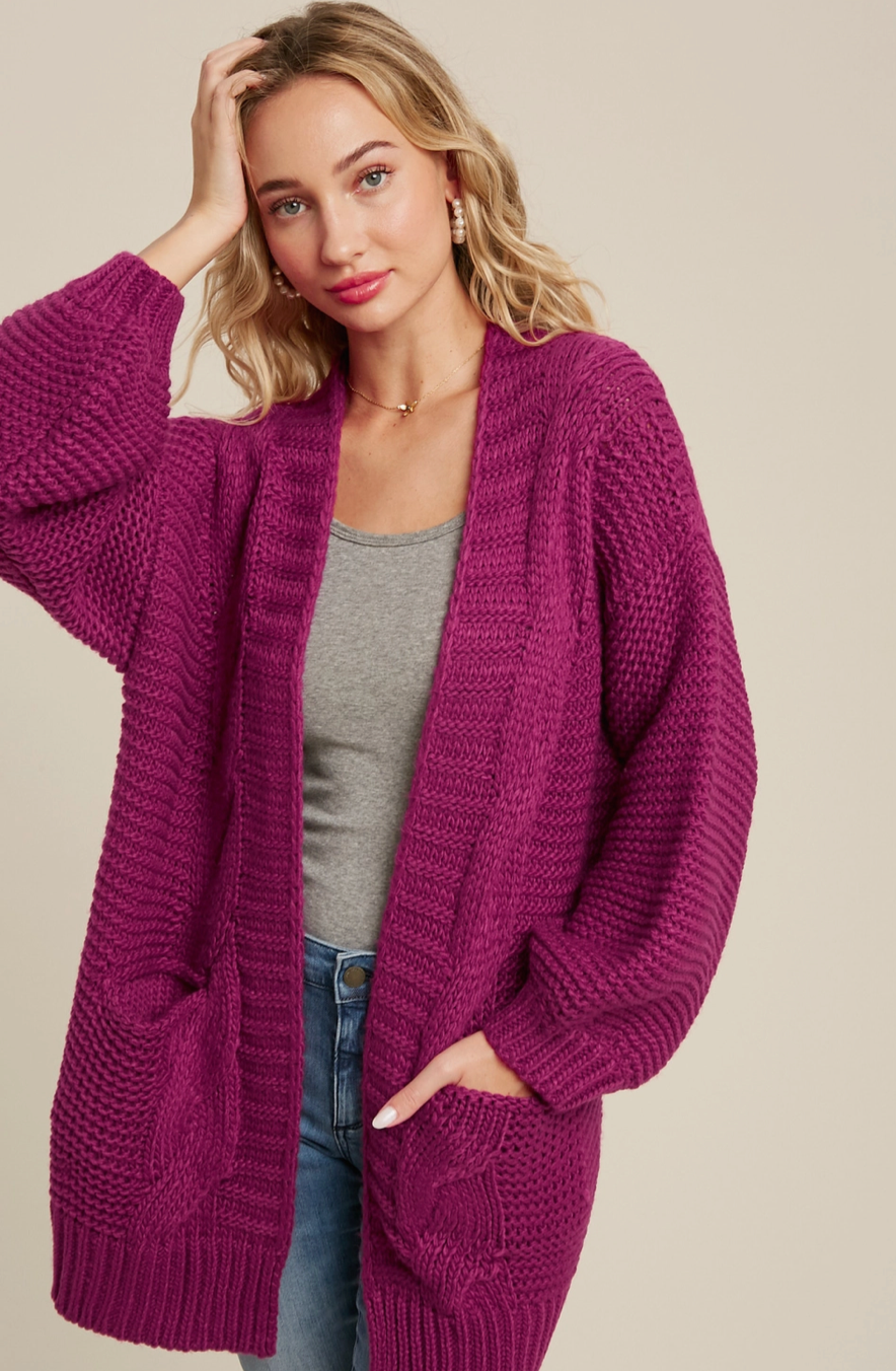 Chunky Lantern Cardigan