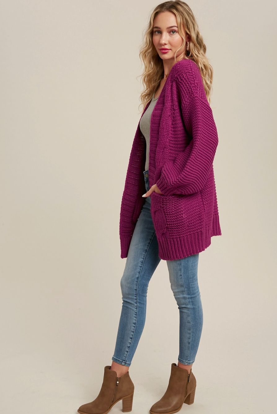 Chunky Lantern Cardigan