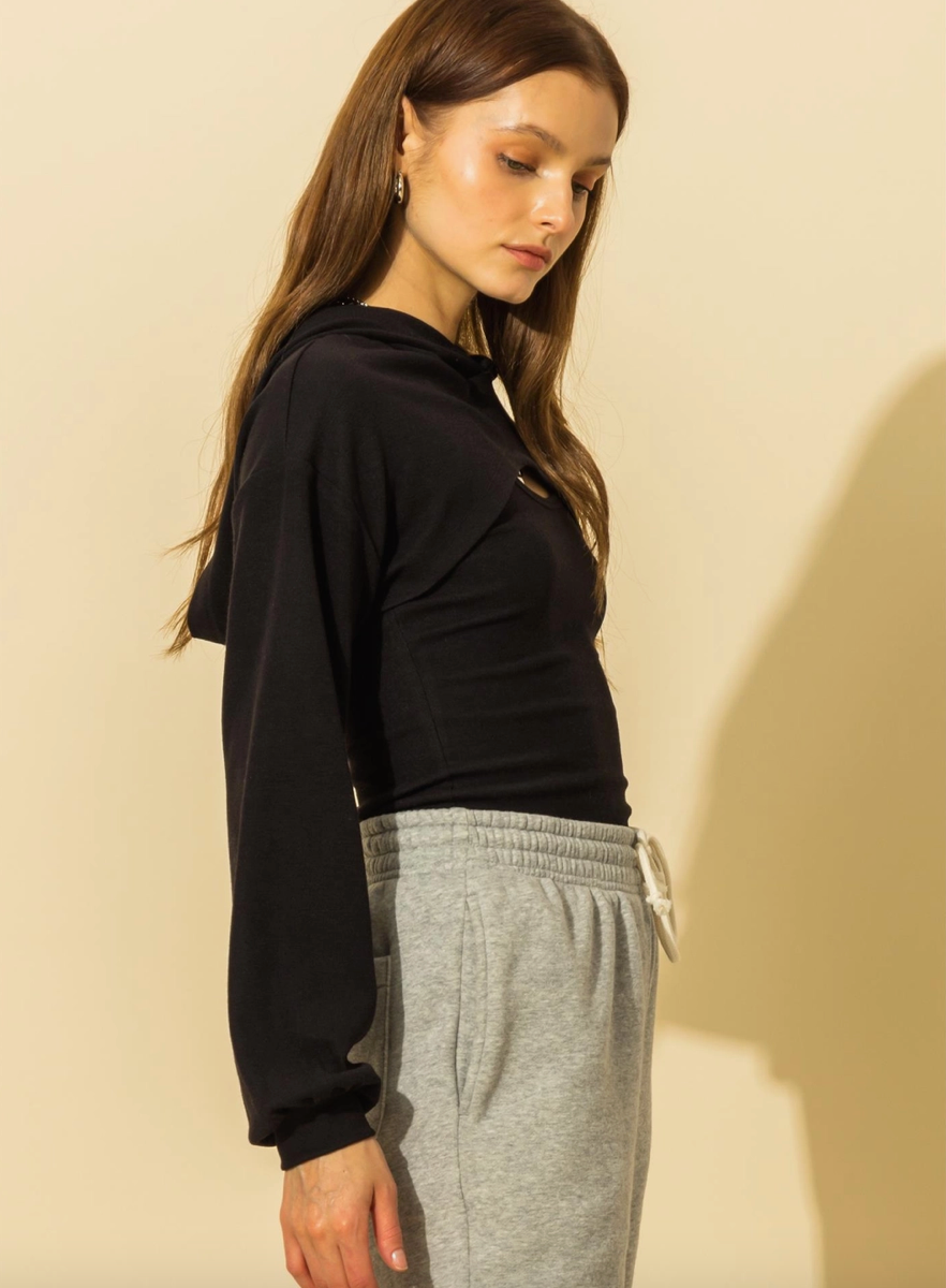 Peekaboo Hooded Top Set