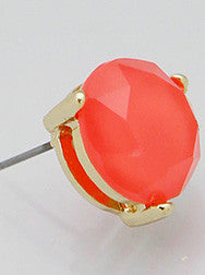Faceted Round Resin Stud Earrings - FashionFunPop, Trendy, fashion, plus, skinny, fitted, ripped, dress, dresses, tops, blazers, women, clothing, bathing suits, swimwear, vacation, stylish, jewelry, accessories, handbags, shoes, boutique, shopping, store, clutch, clutches, handbag, blouses, mom, mommy, tee, tees, jeans, pants, maxi, maxies, rompers, jumpers, sexy, clearance, new, sales, mika rose, she and sky, &, blvd, in style, esley, gilli, blu pepper, earrings, bracelets, bangles, statement, necklaces,