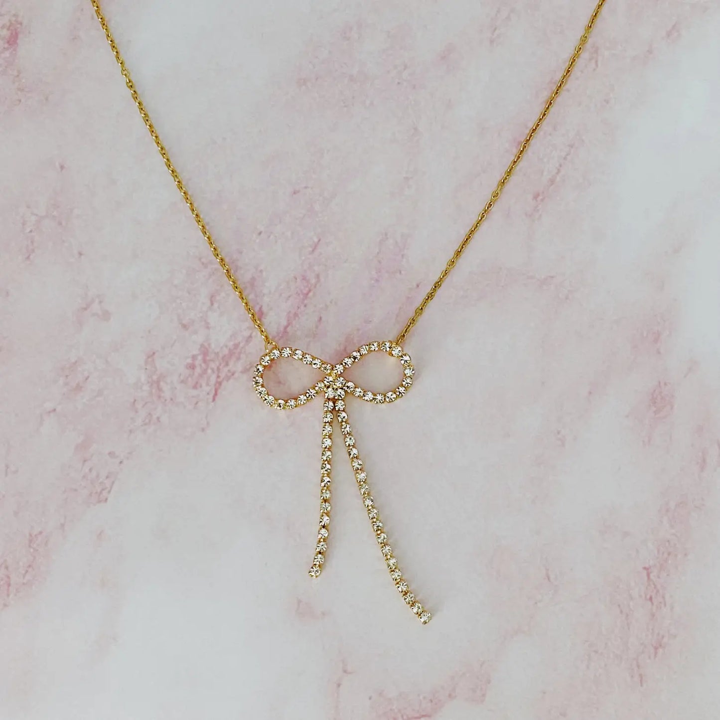 Blingy Bow Necklace