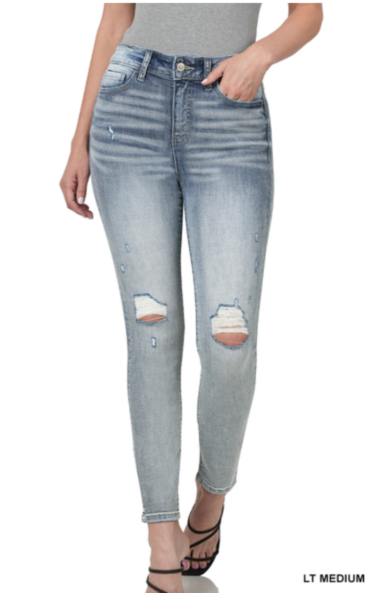 Z-Double Distressed Ankle Jeans (2nd Gen)