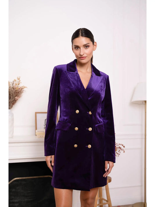 The Purple V Blazer Dress