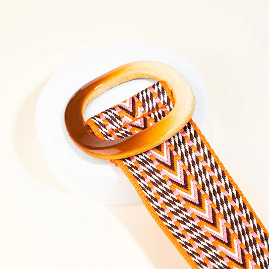 Orange Multi Braided Belt