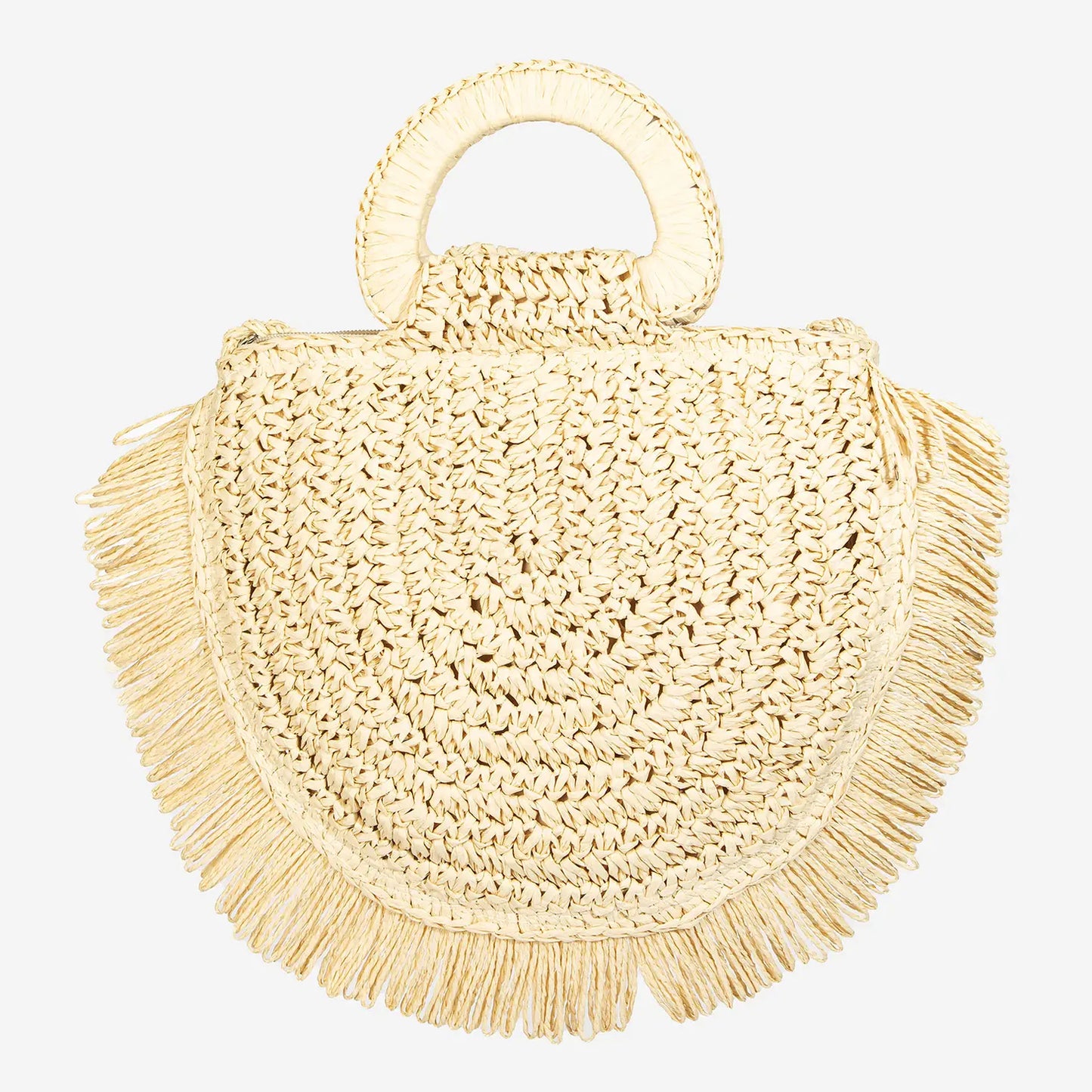 Straw Fringe Bag