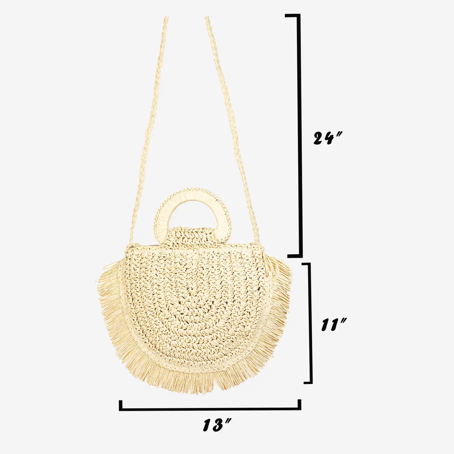 Straw Fringe Bag