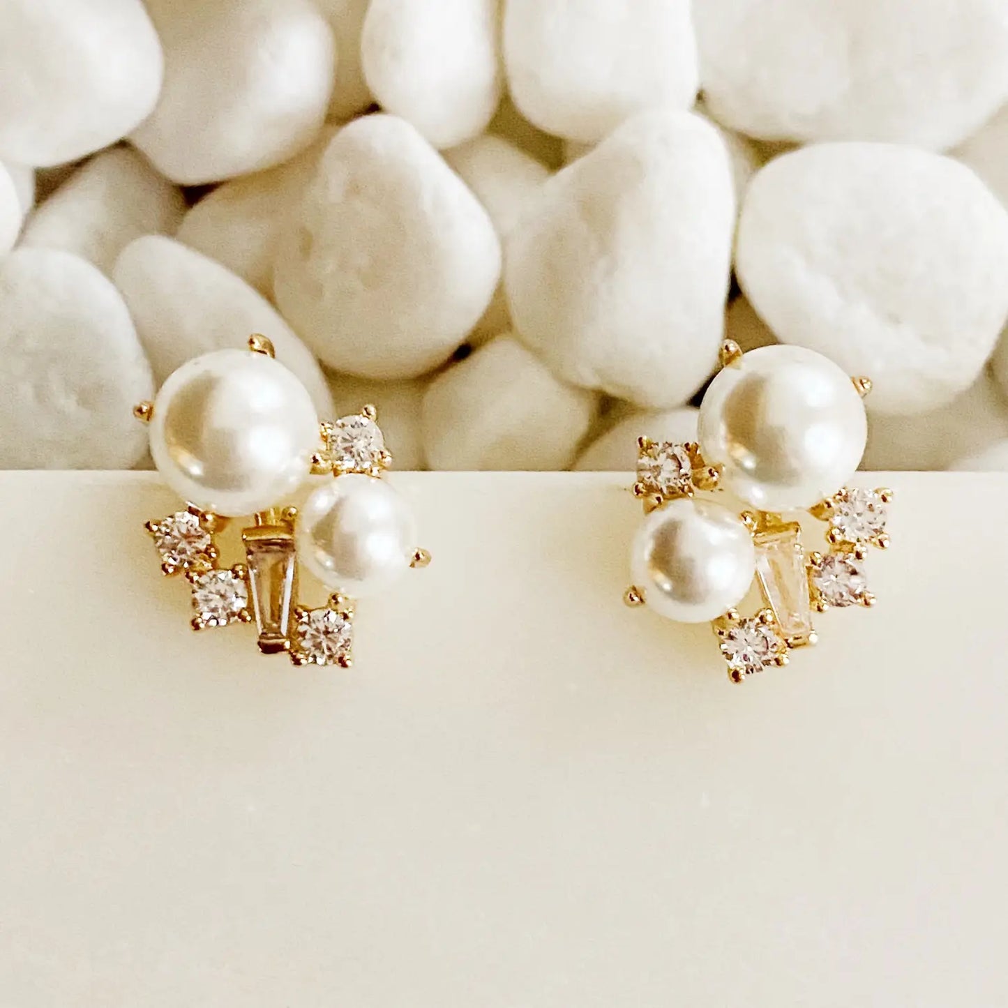 Estate Pearl Stud Earrings