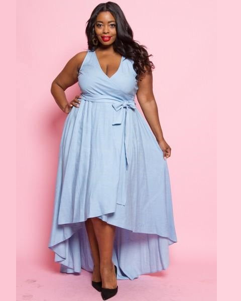 Denim Waterfall Dress