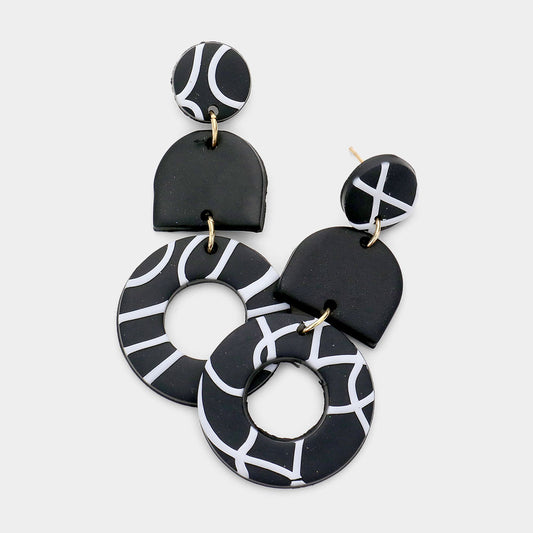 Pattern Polymer Clay Earrings