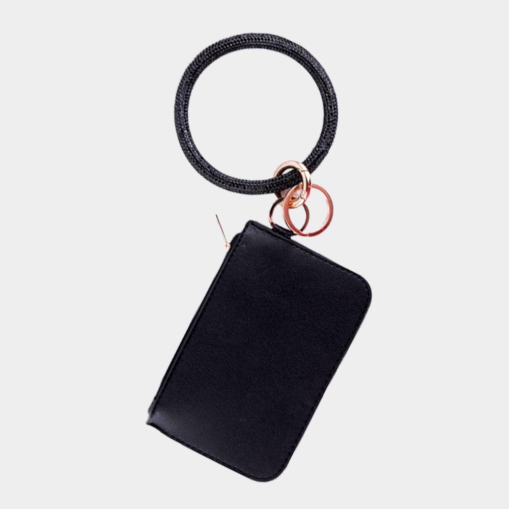 Faux Leather Mini Wrist Pouch