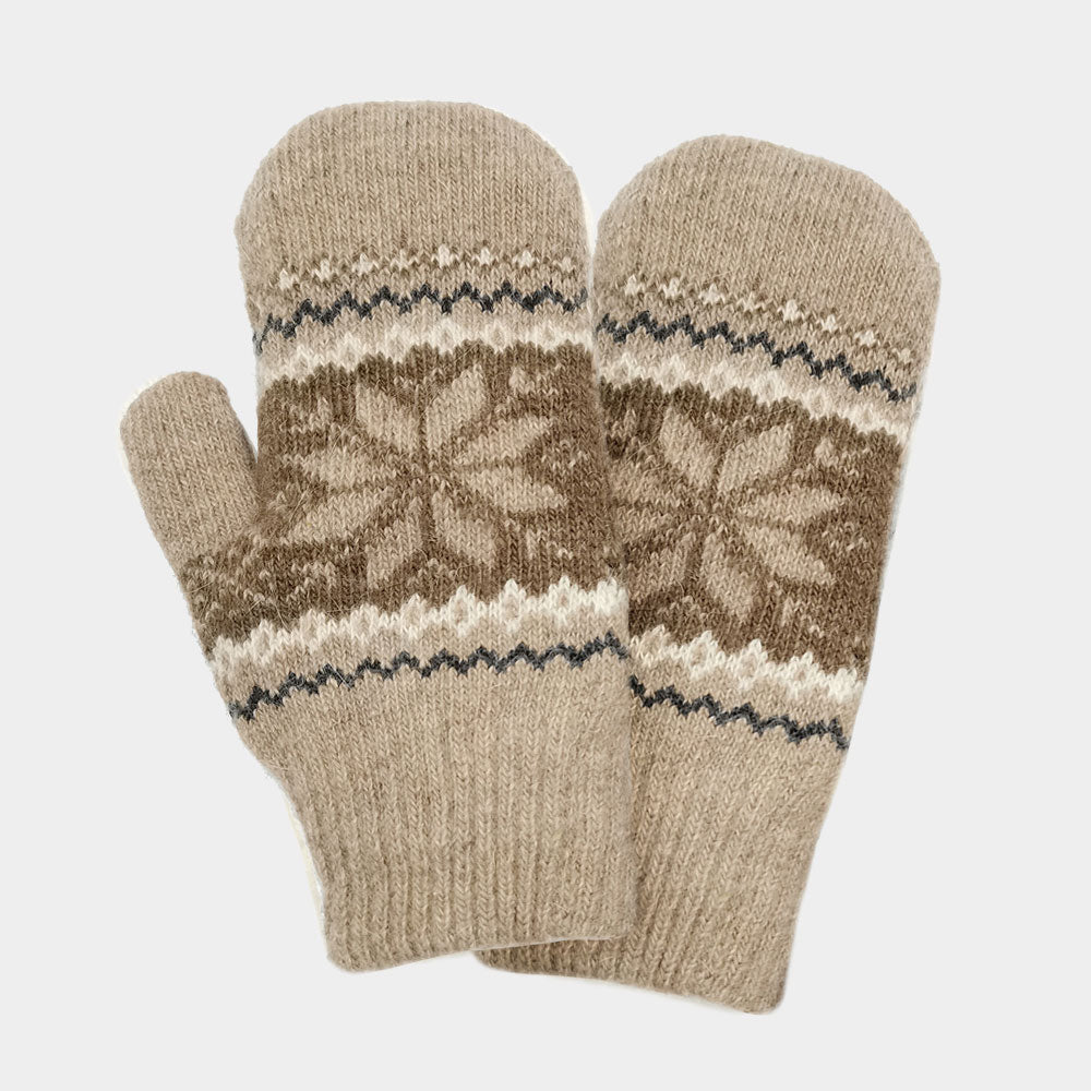 Snowflake Sherpa Mitten Gloves