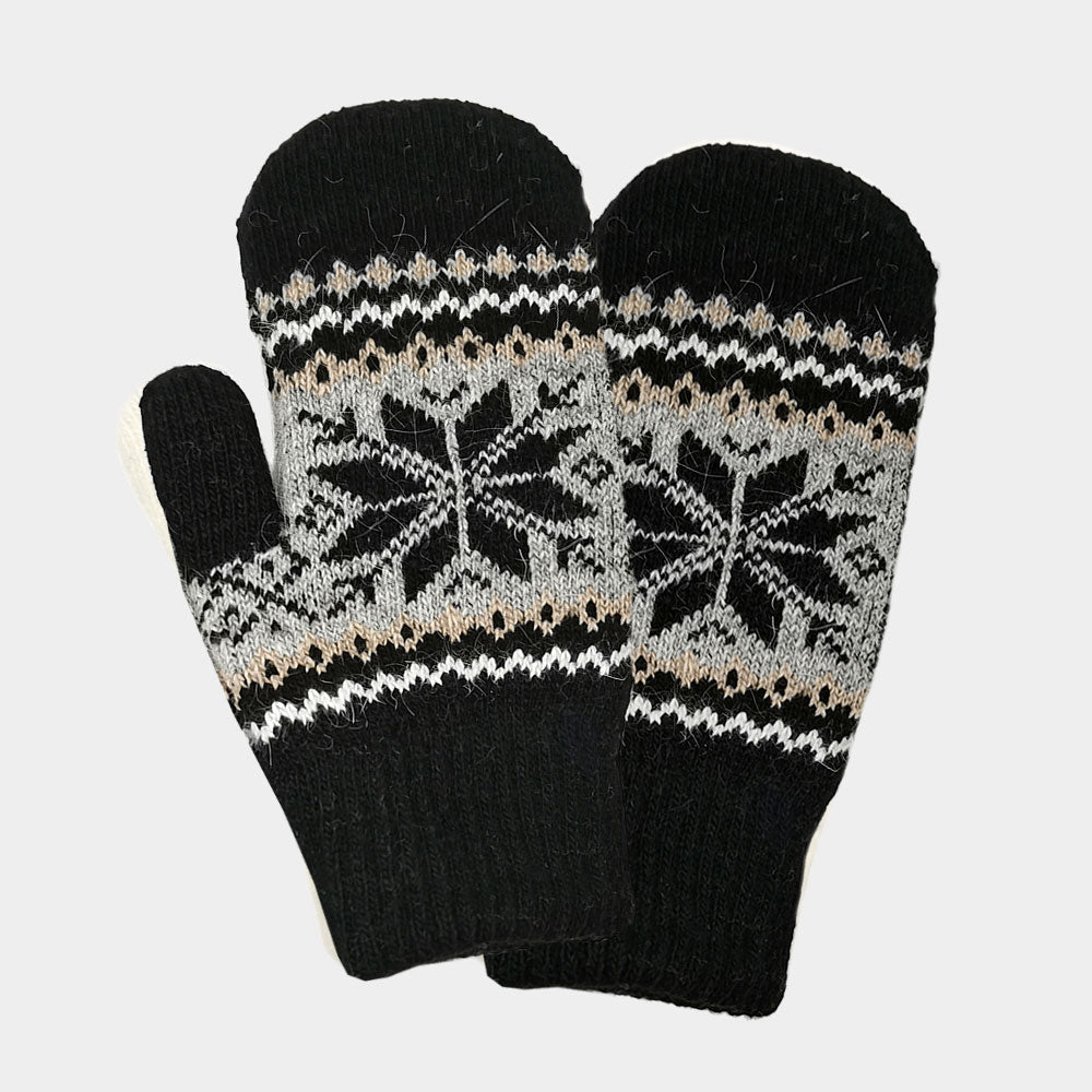 Snowflake Sherpa Mitten Gloves