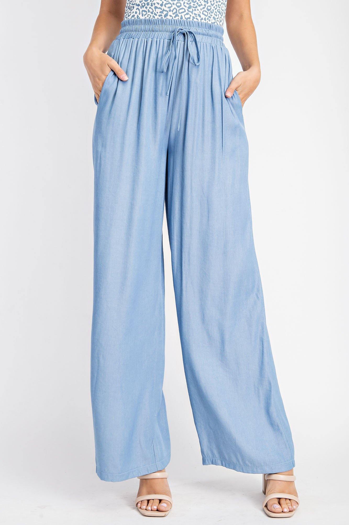 Denim Look-A-Like Pants - FashionFunPop