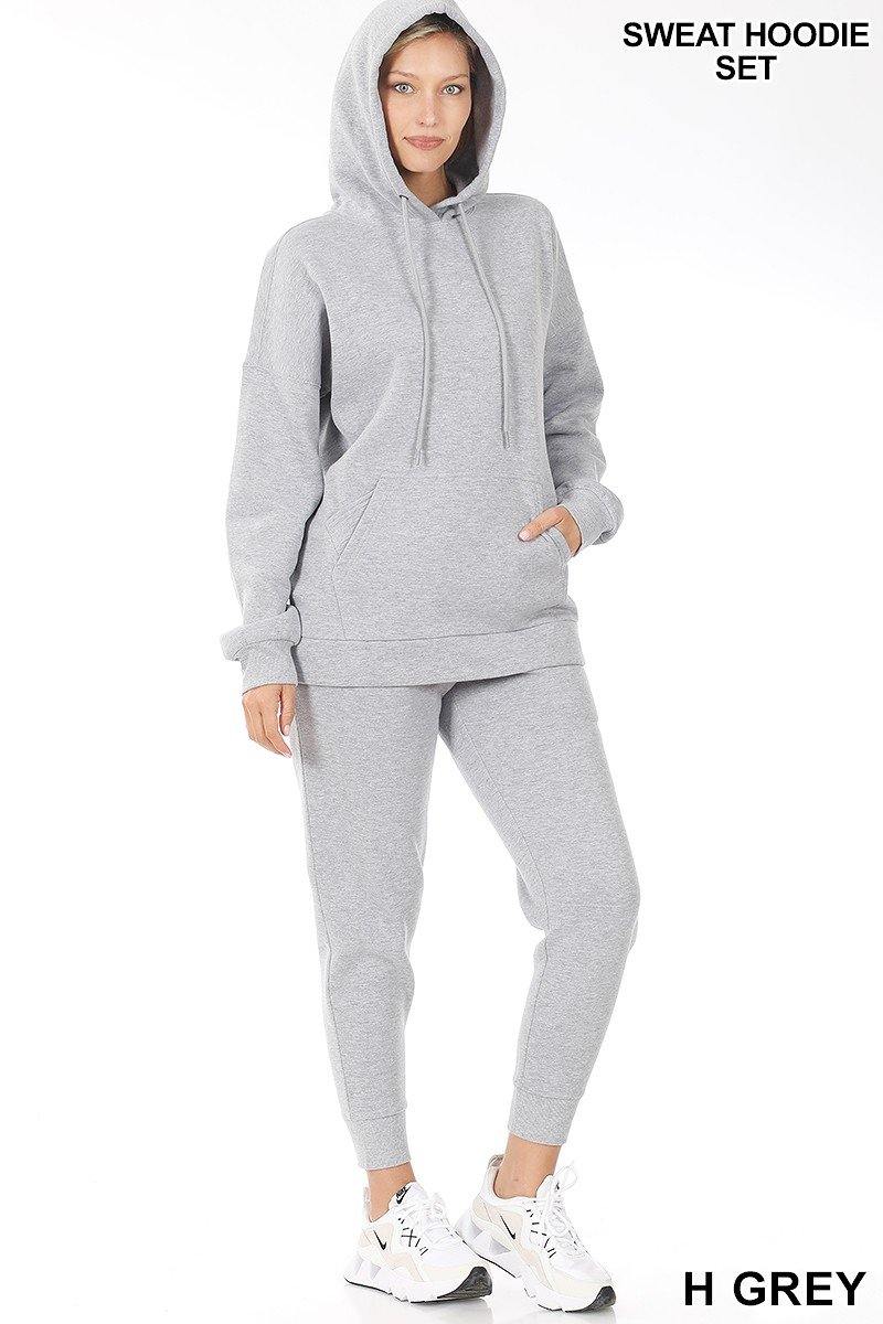 Hoodie Set - Heather Gray - FashionFunPop