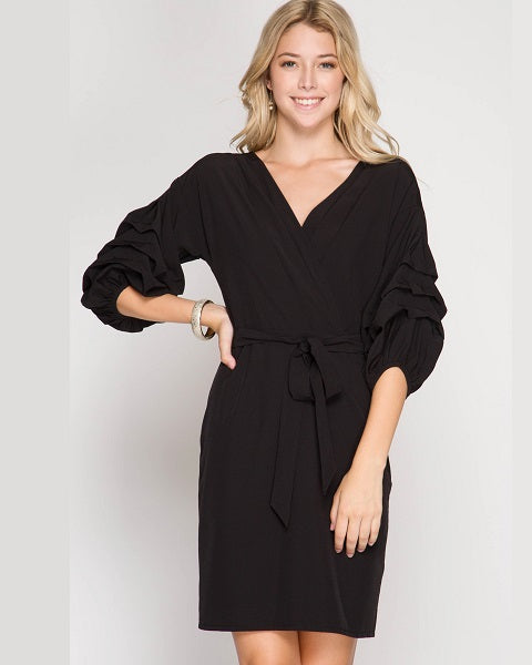 Wrap-Me-Up Dress - FashionFunPop, Trendy, fashion, plus, skinny, fitted, ripped, dress, dresses, tops, blazers, women, clothing, bathing suits, swimwear, vacation, stylish, jewelry, accessories, handbags, shoes, boutique, shopping, store, clutch, clutches, handbag, blouses, mom, mommy, tee, tees, jeans,   pants, maxi, maxies, rompers, jumpers, sexy, clearance, new, sales, mika rose, she and sky, &, blvd, in style, esley, gilli, blu pepper, earrings, bracelets, bangles, statement, necklaces, scarfs, gloves, 