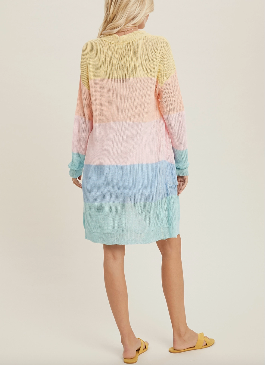 Colorblock Cardigan FashionFunPop