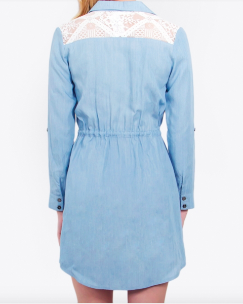 Sugarlips Tennessee Chambray Dress - FashionFunPop, Trendy, fashion, plus, skinny, fitted, ripped, dress, dresses, tops, blazers, women, clothing, bathing suits, swimwear, vacation, stylish, jewelry, accessories, handbags, shoes, boutique, shopping, store, clutch, clutches, handbag, blouses, mom, mommy, tee, tees, jeans,   pants, maxi, maxies, rompers, jumpers, sexy, clearance, new, sales, mika rose, she and sky, &, blvd, in style, esley, gilli, blu pepper, earrings, bracelets, bangles, statement, necklaces