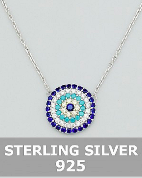 Sterling Silver Evil Eye Delicate Necklace