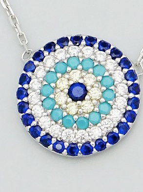 Sterling Silver Evil Eye Delicate Necklace