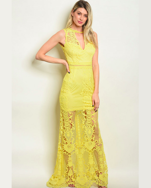 Lemon Lace Dress
