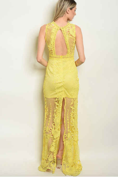 Lemon Lace Dress