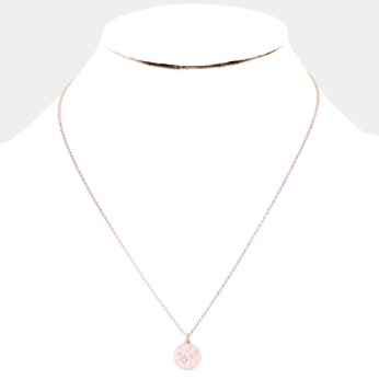 North Star Pendant Necklace - Rose Gold