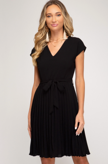 Touch of Class Pleated Dress