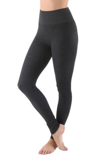 Tummy Tuck Solid Leggings - Gray