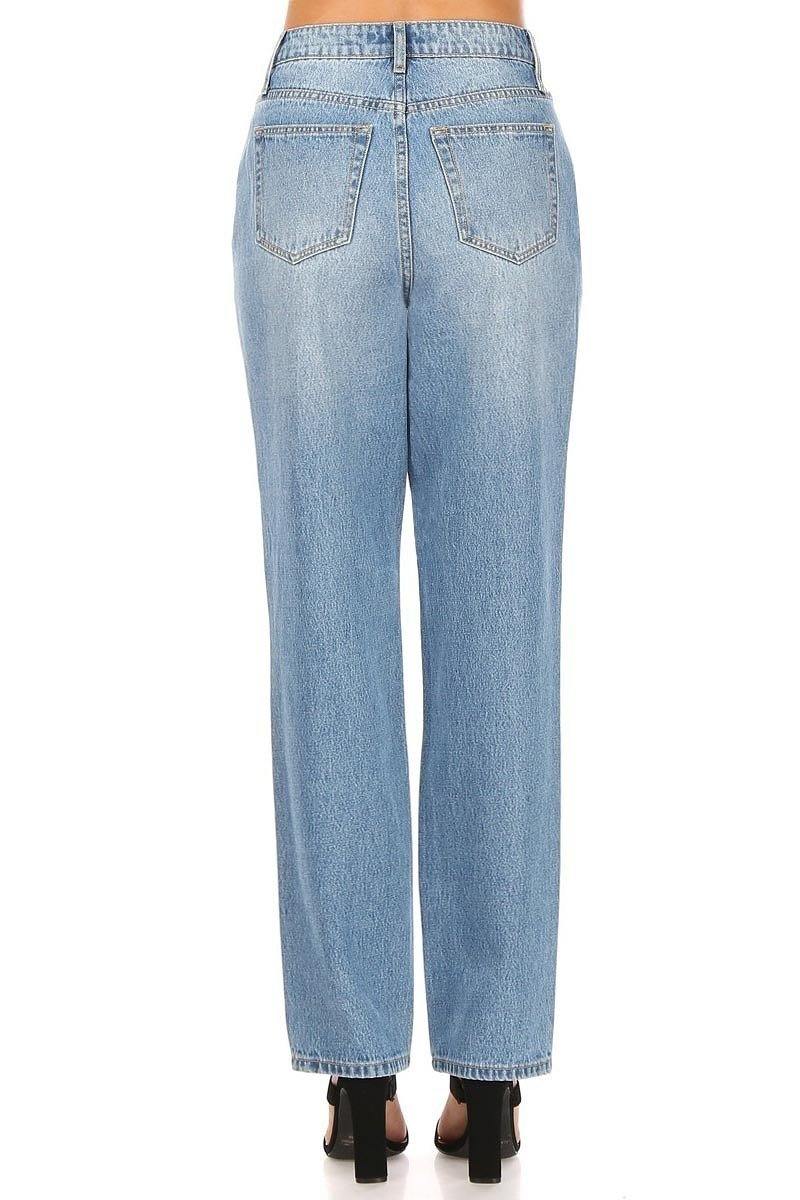 Wide Leg Mid Wash Jean - FashionFunPop