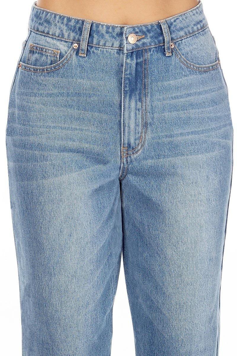Wide Leg Mid Wash Jean - FashionFunPop