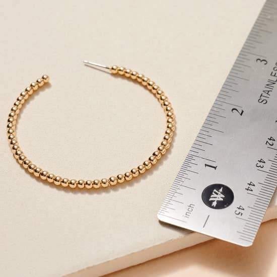 Seed Bead Hoops, Silver - FashionFunPop