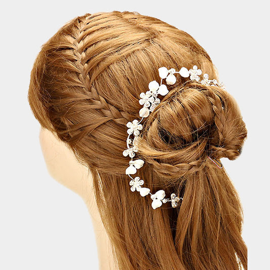 Bridal Crystal Rhinestone Bun Wrap Hair Pin FashionFunPop