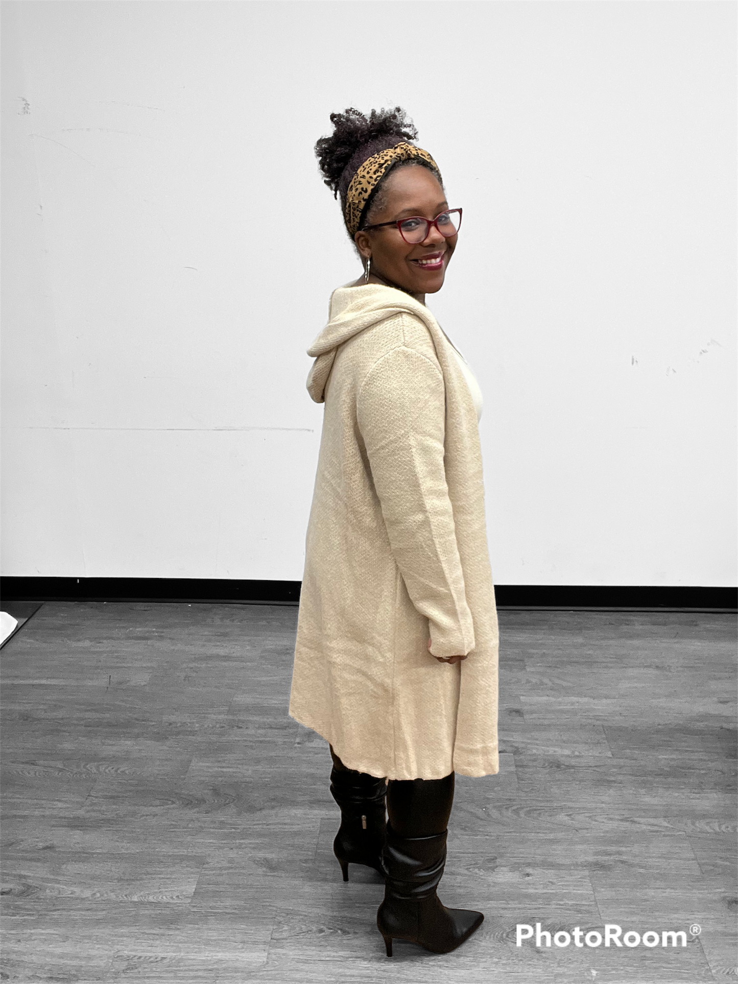Hooded Open Cardi-Coat