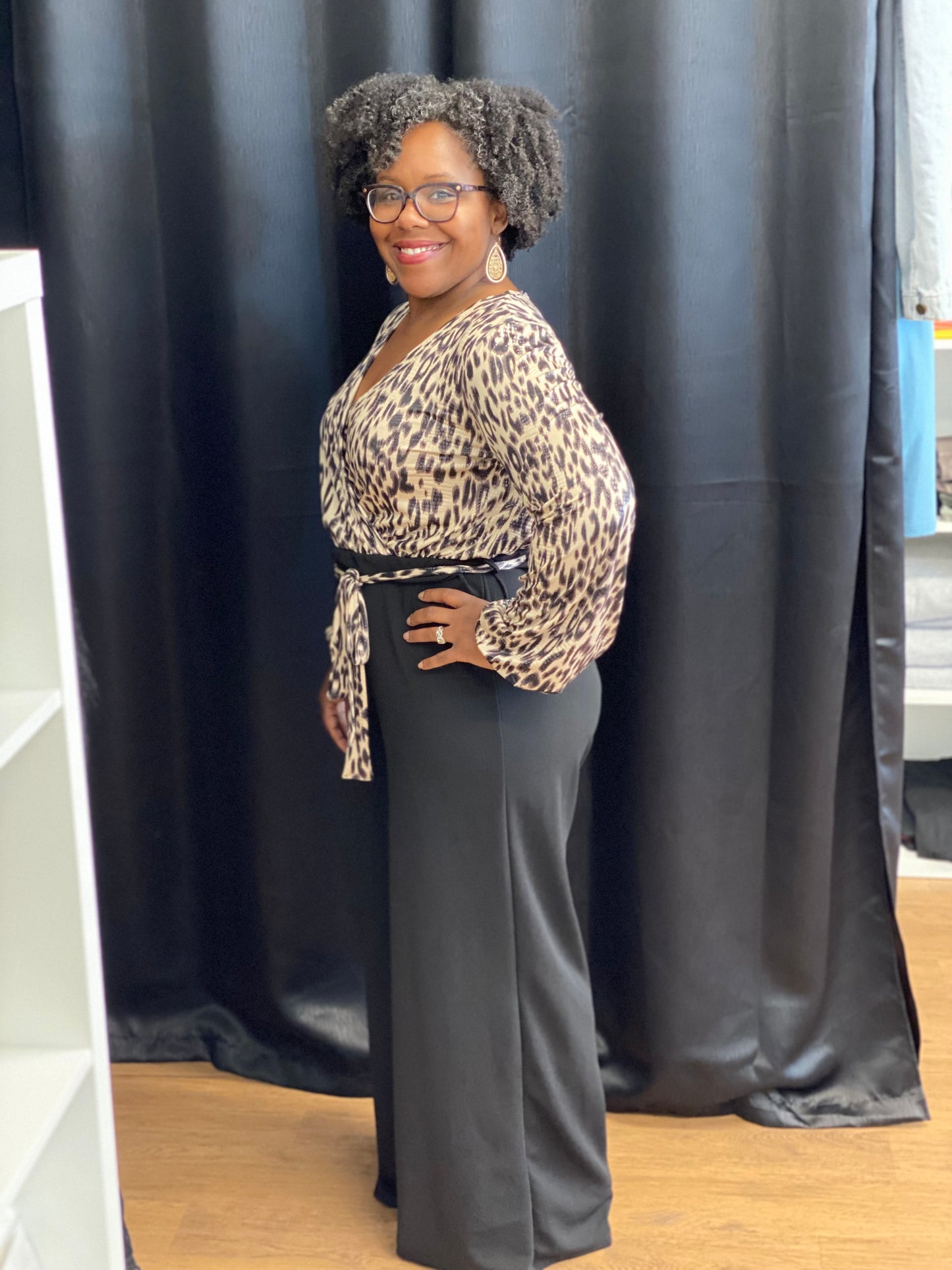 Plus Leopard Jumpsuit