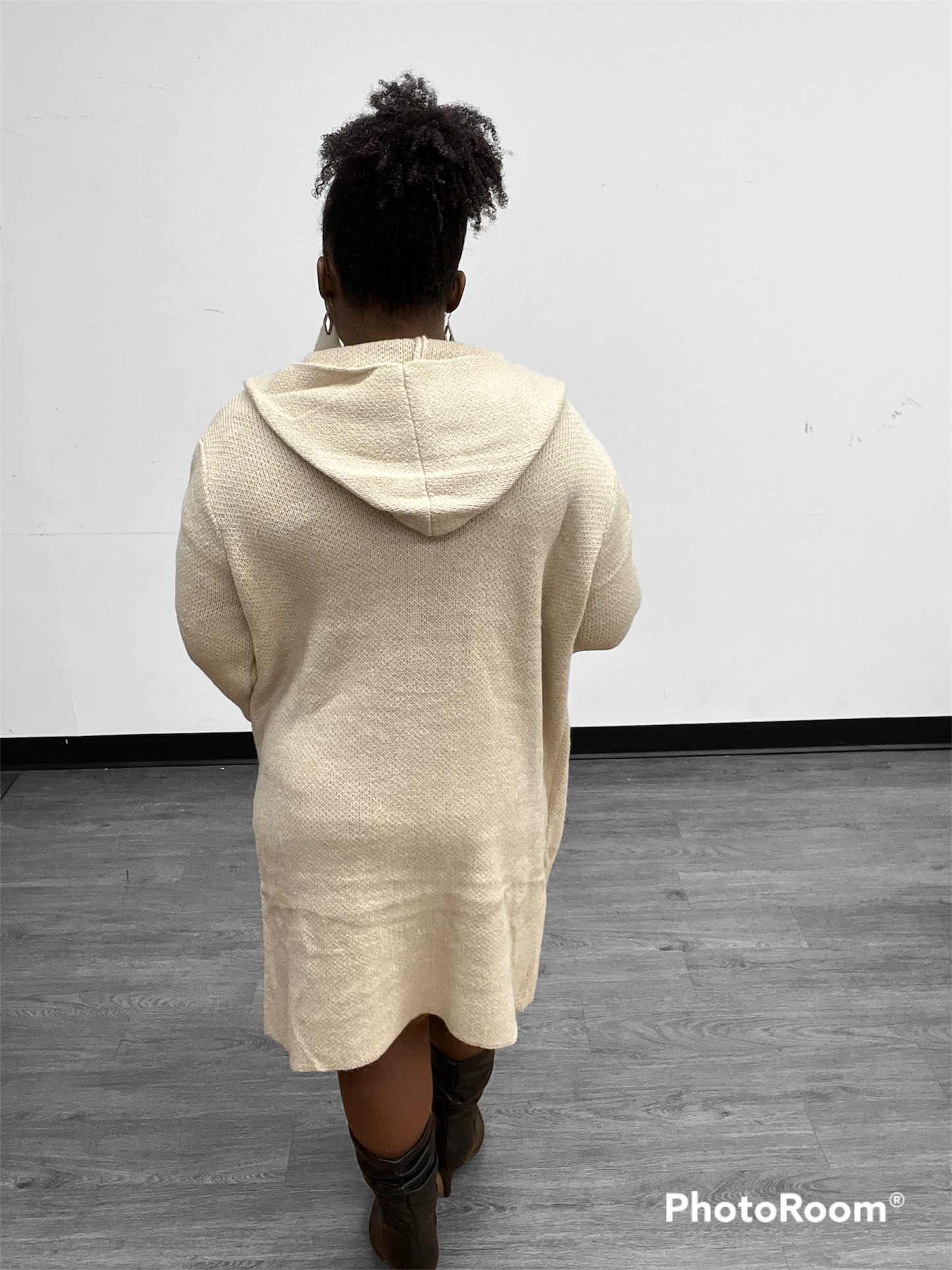 Hooded Open Cardi-Coat