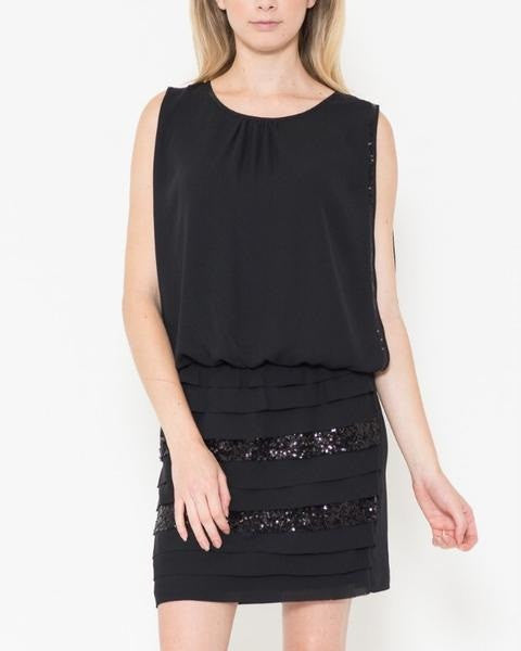 Esley Contrast Little Black Dress -